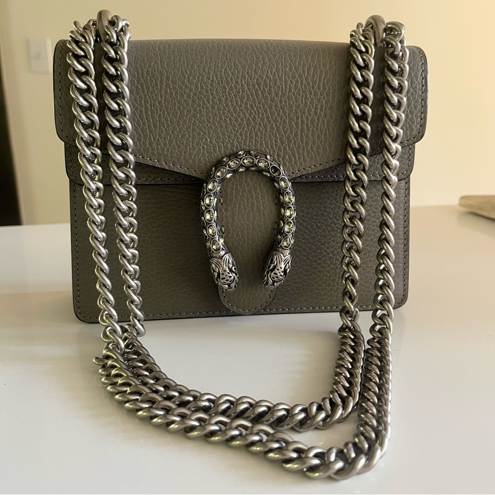 Small Gucci Dionysus Grey Handbag